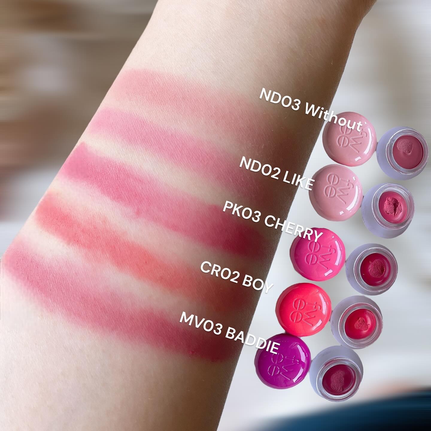 リップアンドチーク ブラーリープリンポット/fwee/口紅を使ったクチコミ（3枚目）