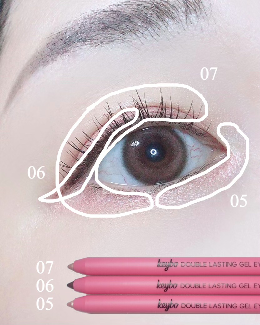 ダブルラスティングジェルライナー/keybo/ジェルアイライナーを使ったクチコミ（3枚目）