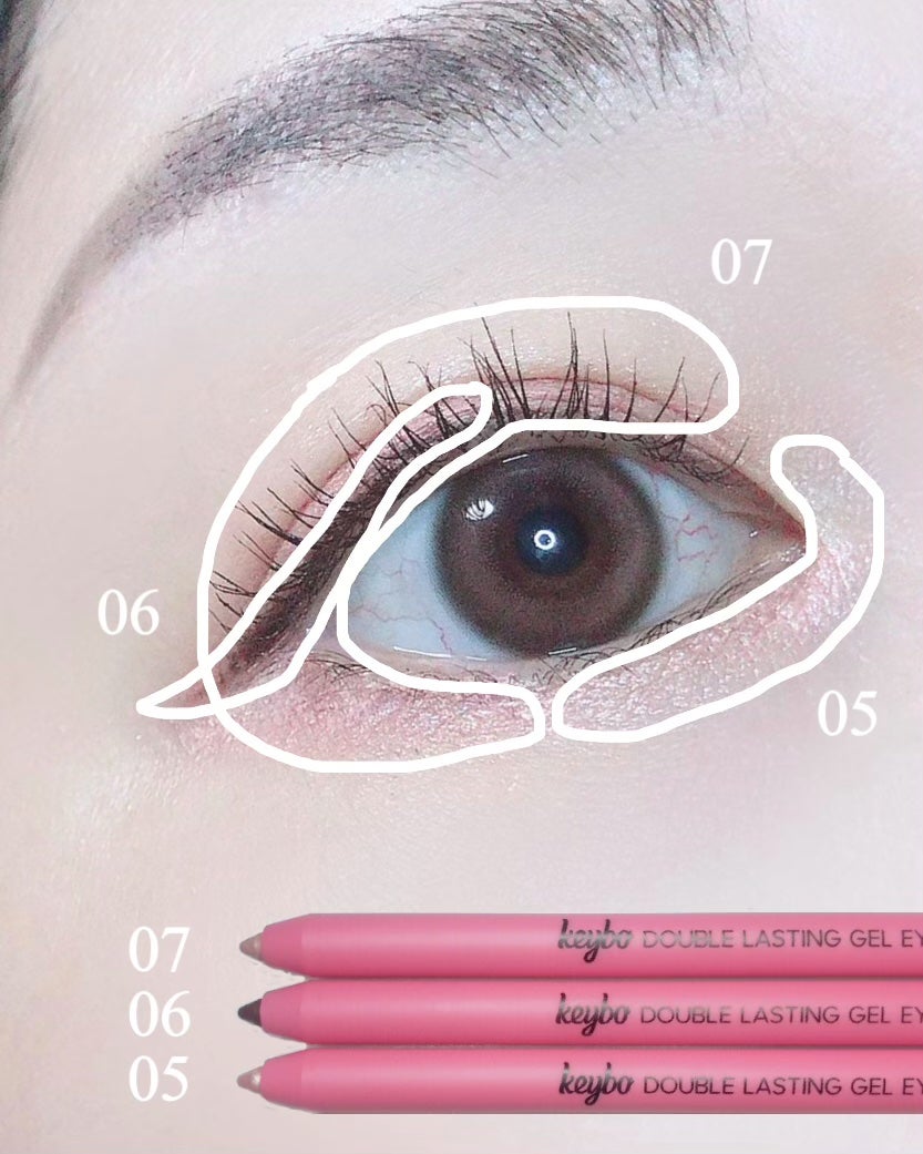 ダブルラスティングジェルライナー/keybo/ジェルアイライナーを使ったクチコミ(3枚目)