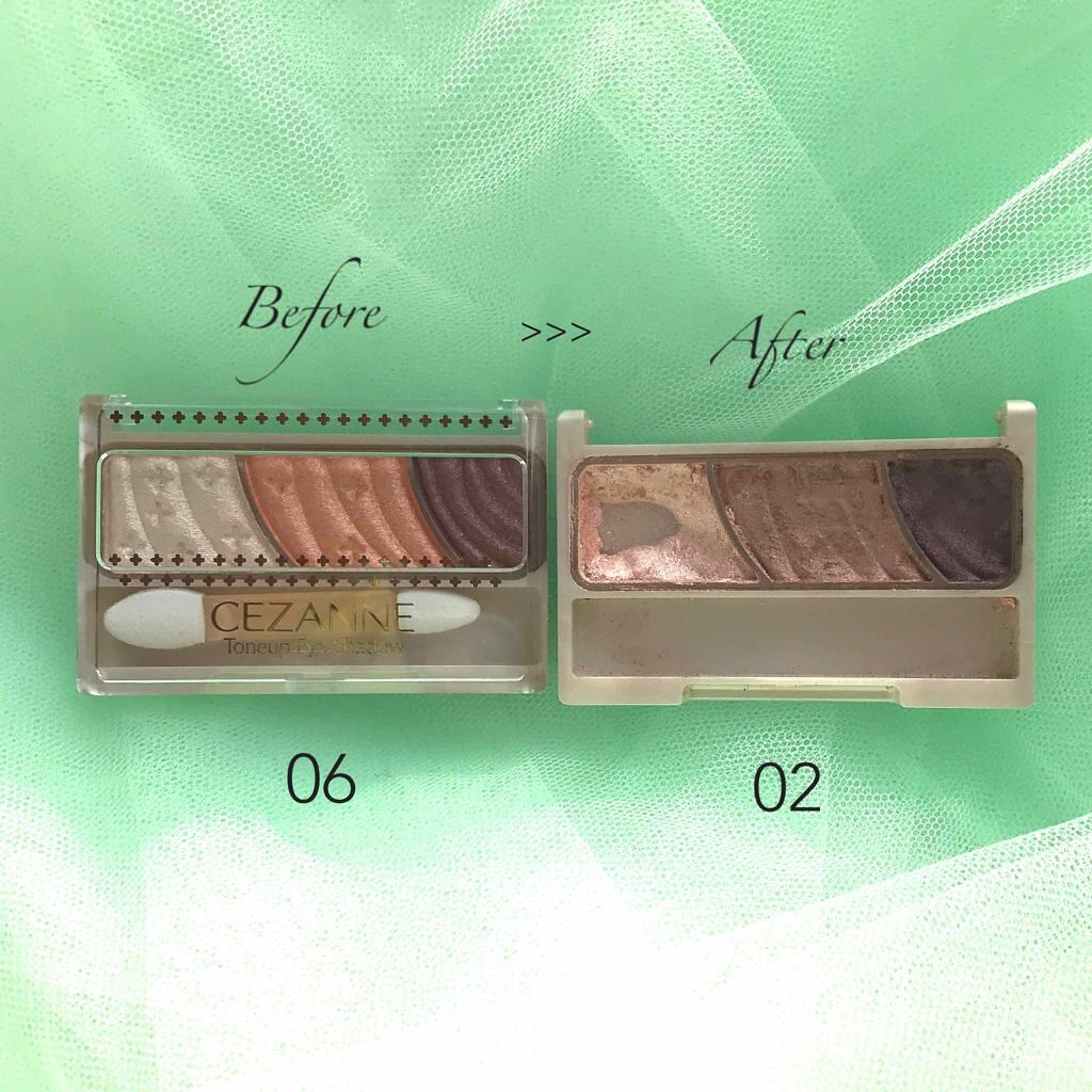 トーンアップアイシャドウ/CEZANNE/アイシャドウパレットを使ったクチコミ(3枚目)