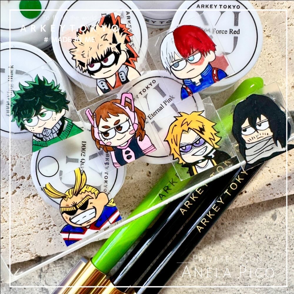 #ネイル,#ジェルネイル,#キャラネイル,#ヒロアカネイルのネイルデザイン