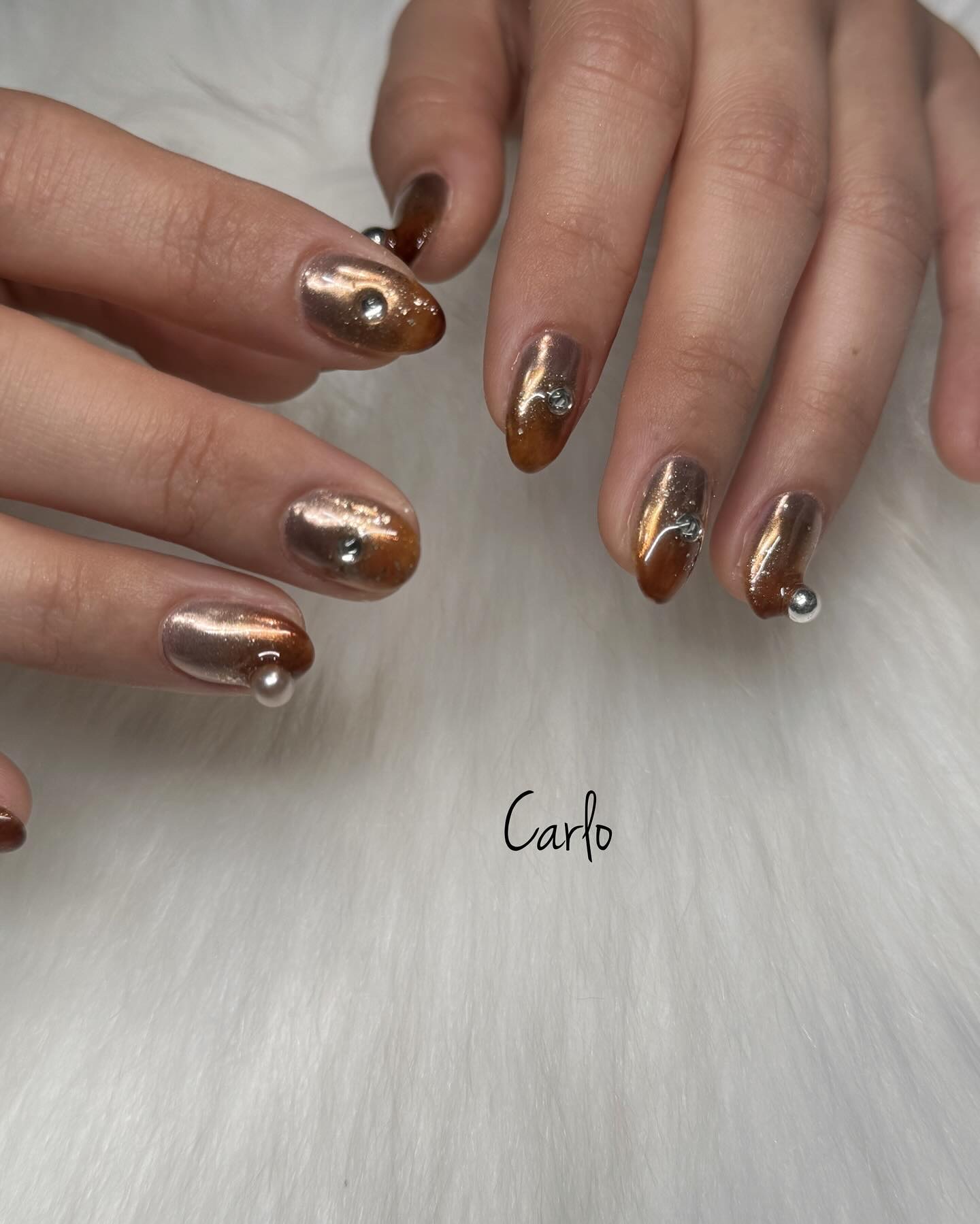 #ネイル,#手書きネイル,#ニュアンスネイル,#マグネットネイル,#トレンドネイルのネイルデザイン