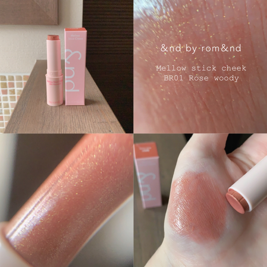 メロウスティックチーク  BR01 ローズウッディー/&nd by rom&nd/ジェル・クリームチークを使ったクチコミ（1枚目）