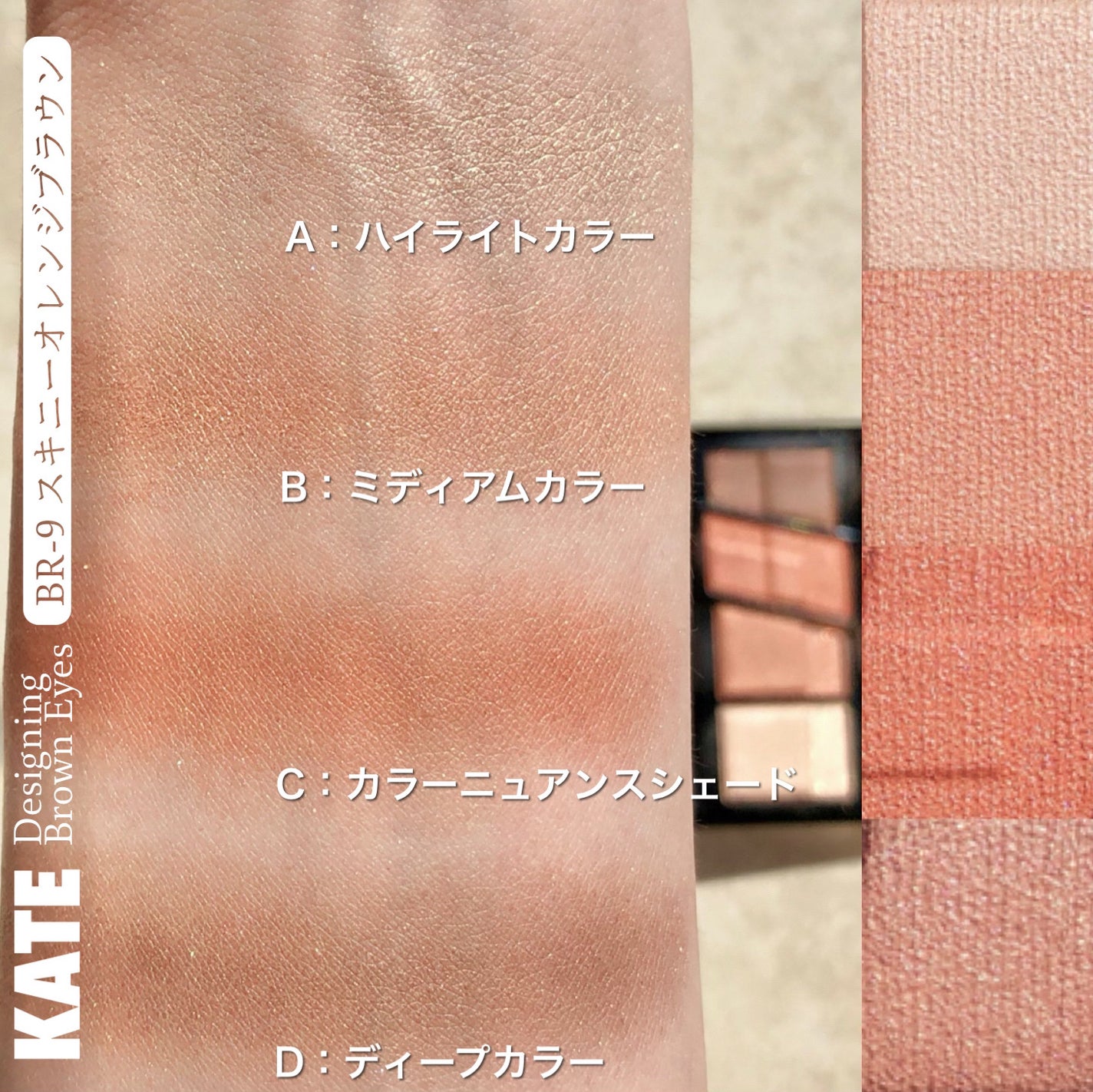 デザイニングブラウンアイズ/KATE/アイシャドウパレットを使ったクチコミ(6枚目)