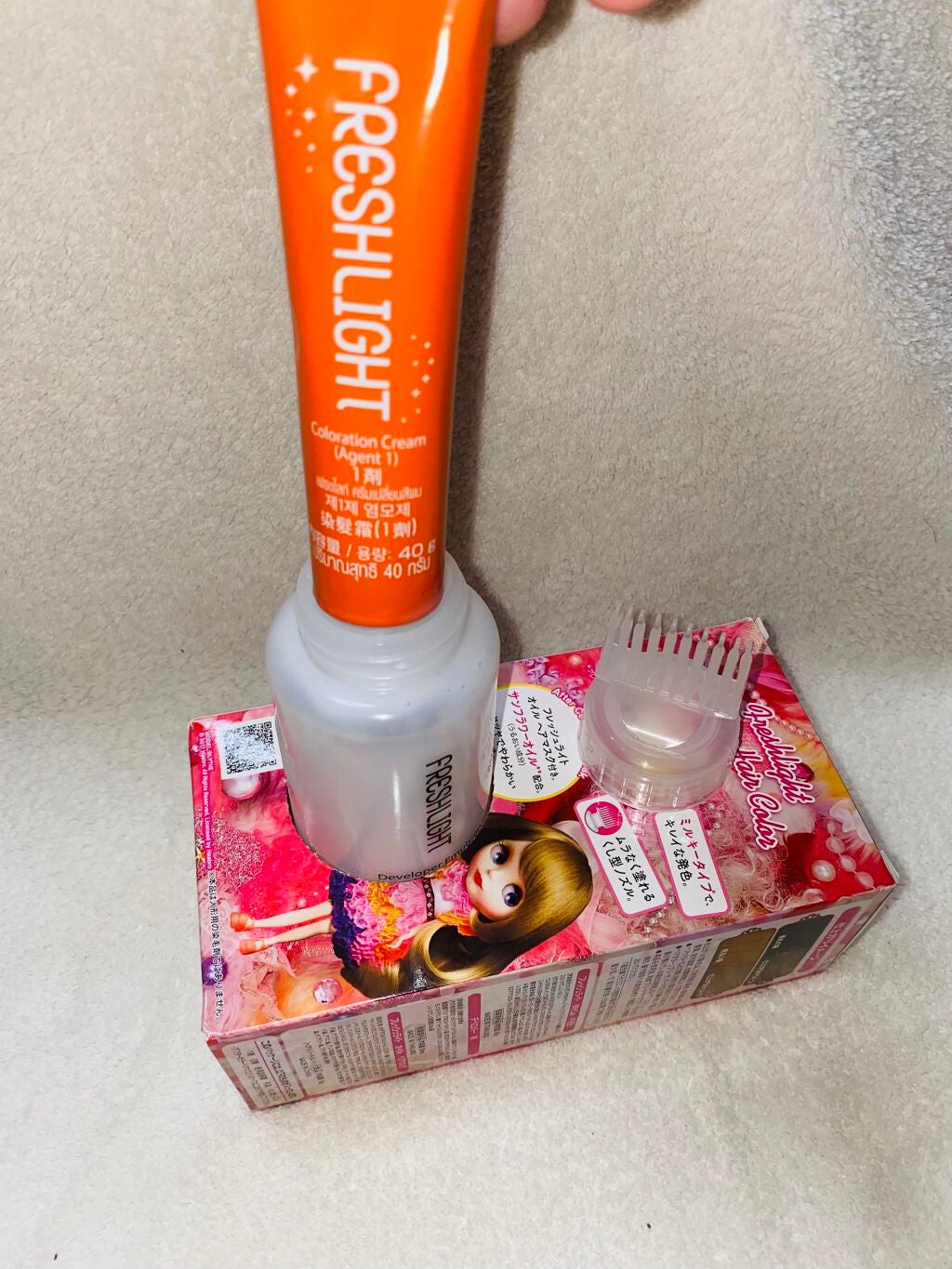 ミルキーヘアカラー/フレッシュライト/ヘアカラーを使ったクチコミ(5枚目)