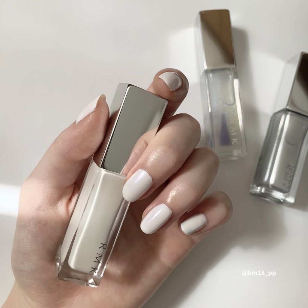 ネイルポリッシュ 09(P) ホワイトスワン/RMK/マニキュアを使ったクチコミ（2枚目）