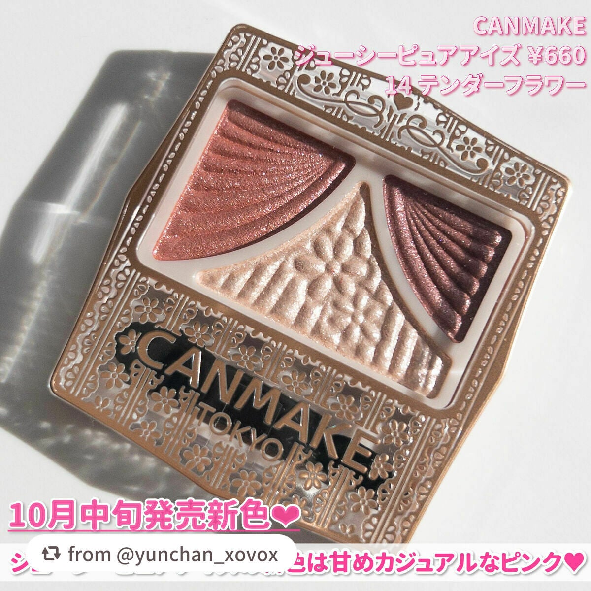 ジューシーピュアアイズ/キャンメイク/アイシャドウパレットを使ったクチコミ(2枚目)