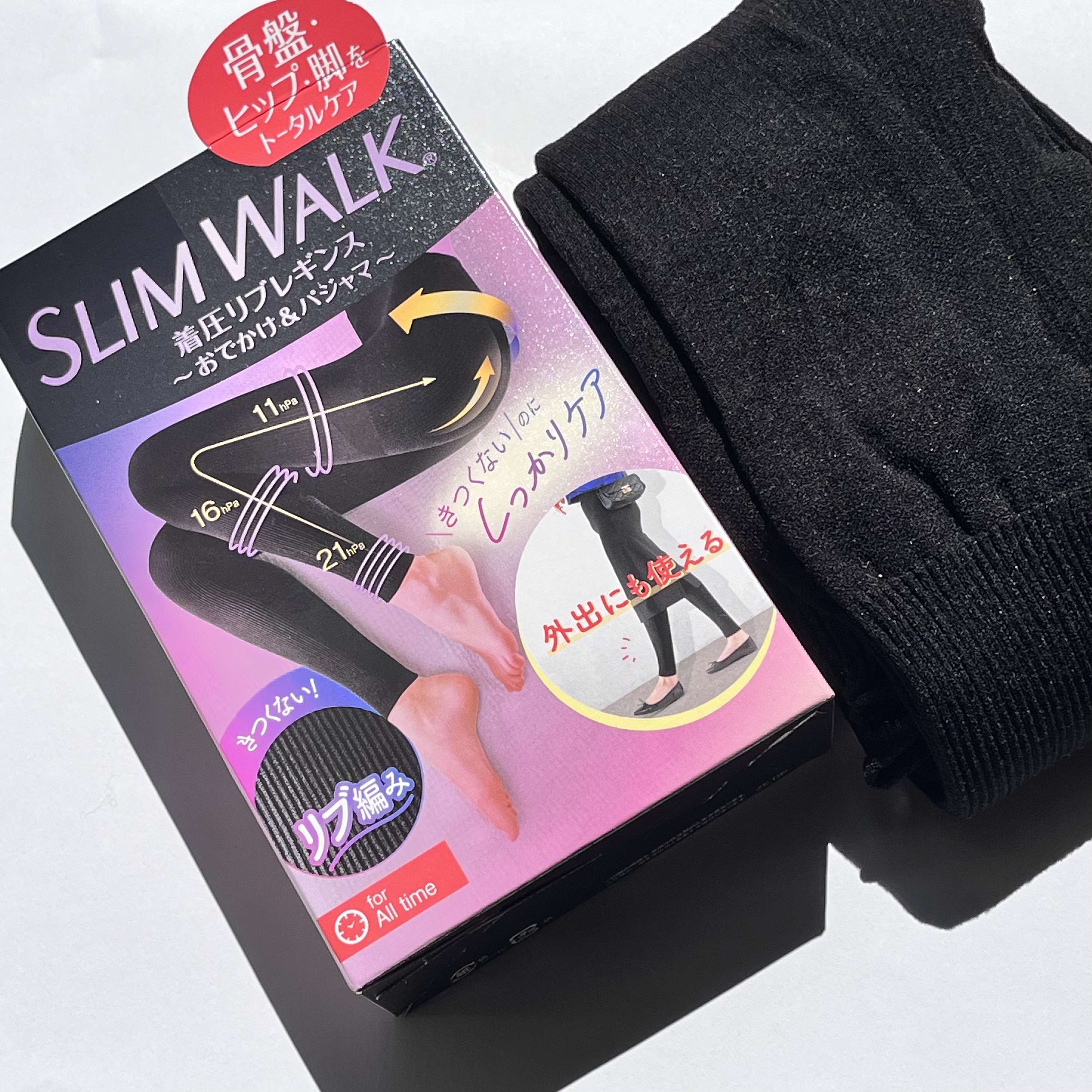 着圧リブレギンス/SLIMWALK/着圧ソックス・レギンスを使ったクチコミ（1枚目）