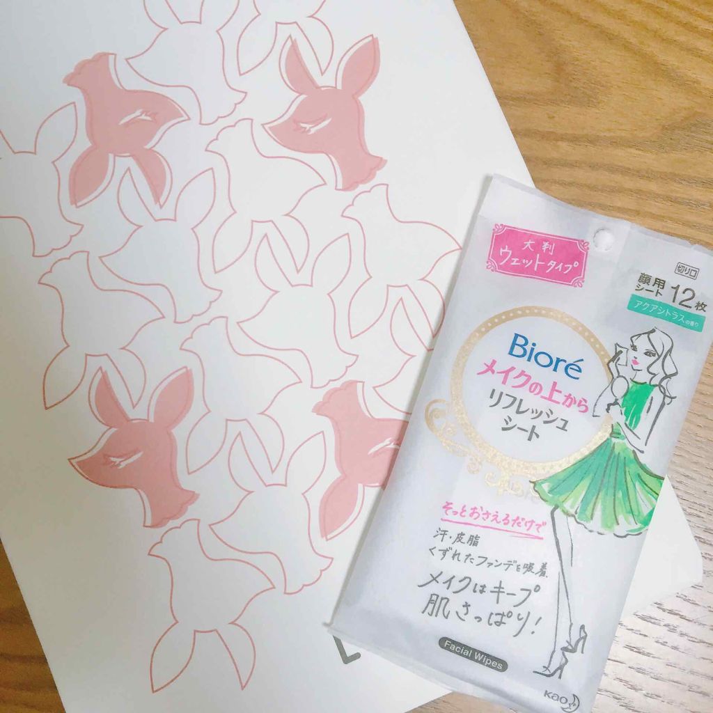 メイクの上からリフレッシュシート/ビオレ/フェイスシートを使ったクチコミ(1枚目)