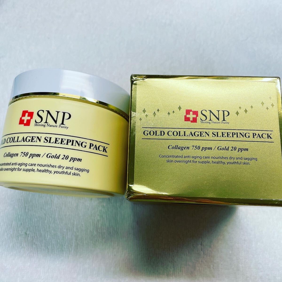 SNP ゴールド コラーゲン スリーピング パック/SNP/シートマスク・パックを使ったクチコミ（1枚目）