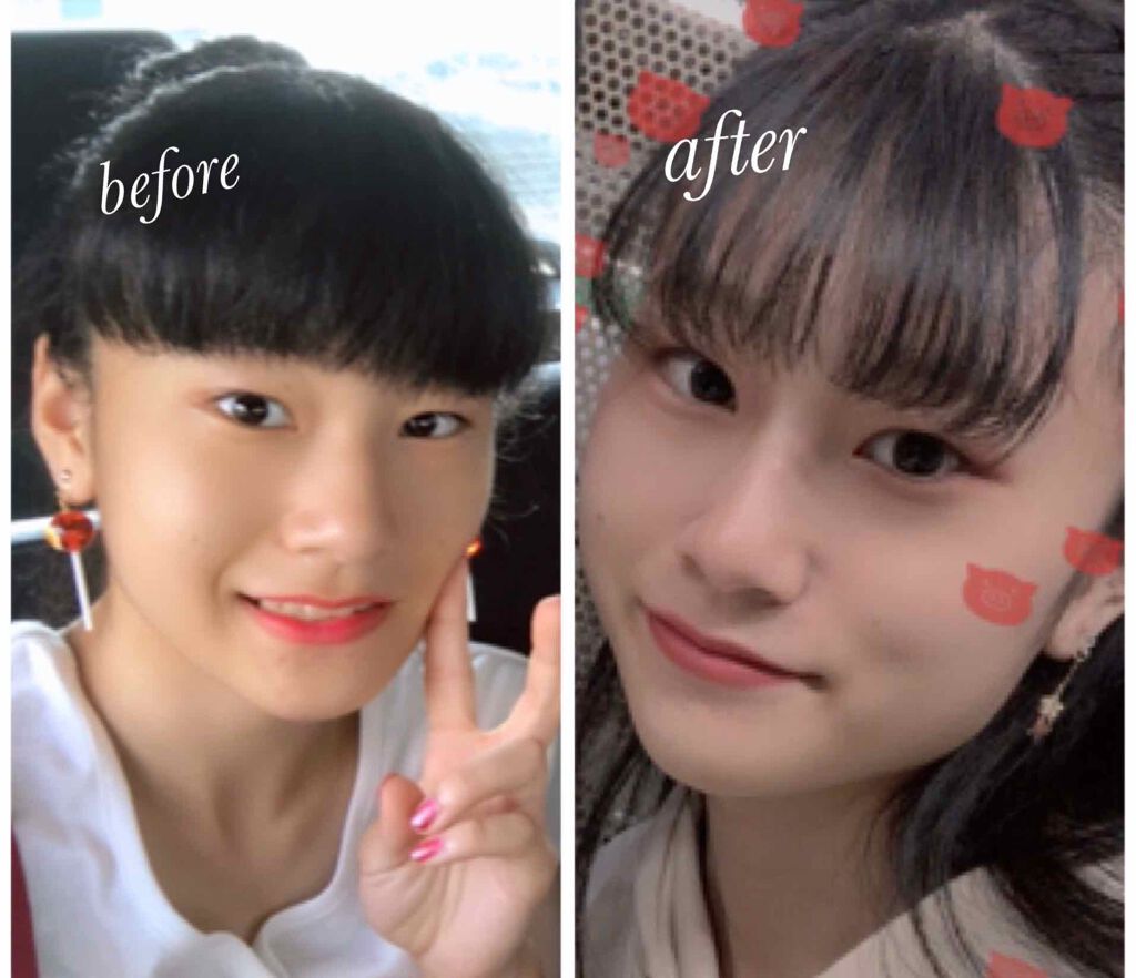 うらら on LIPS 「こんにちは!今回は前髪を薄くする方法と元前髪を伸ばしてる間のヘ..」(2枚目)