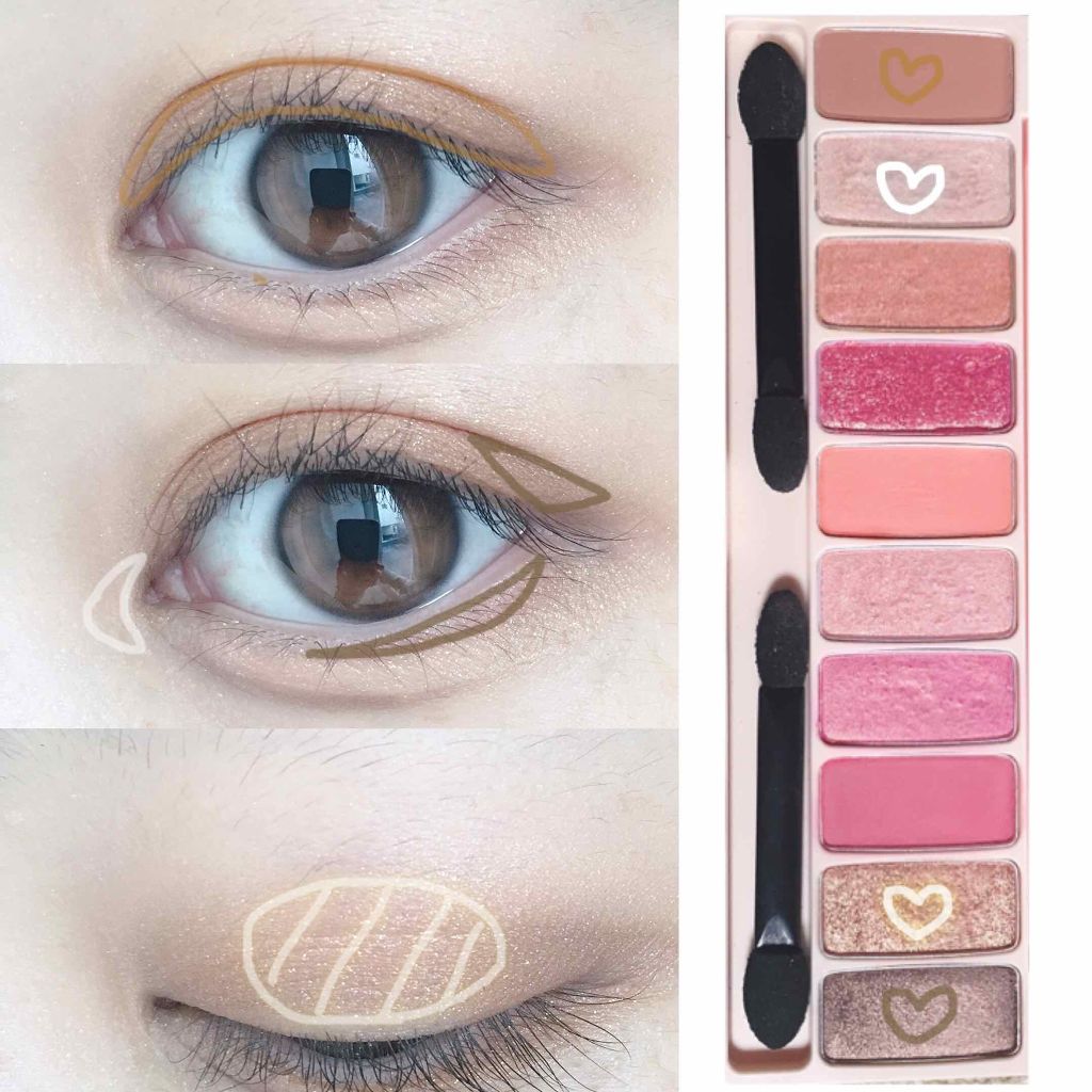 プレイカラー アイシャドウ ピーチファーム【生産終了】/ETUDE/アイシャドウパレットを使ったクチコミ（2枚目）