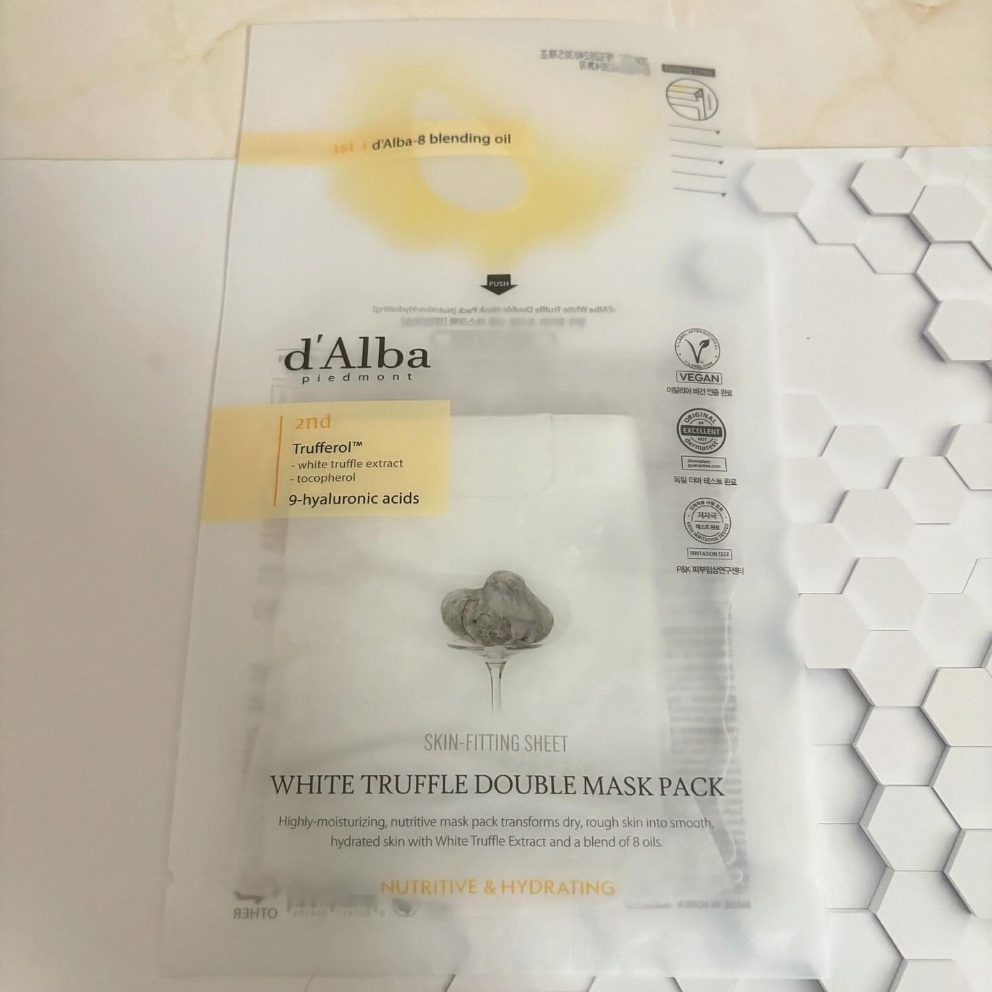 ホワイトトリュフダブルマスクパック(栄養/保湿)/ダルバ/シートマスク・パックを使ったクチコミ(2枚目)