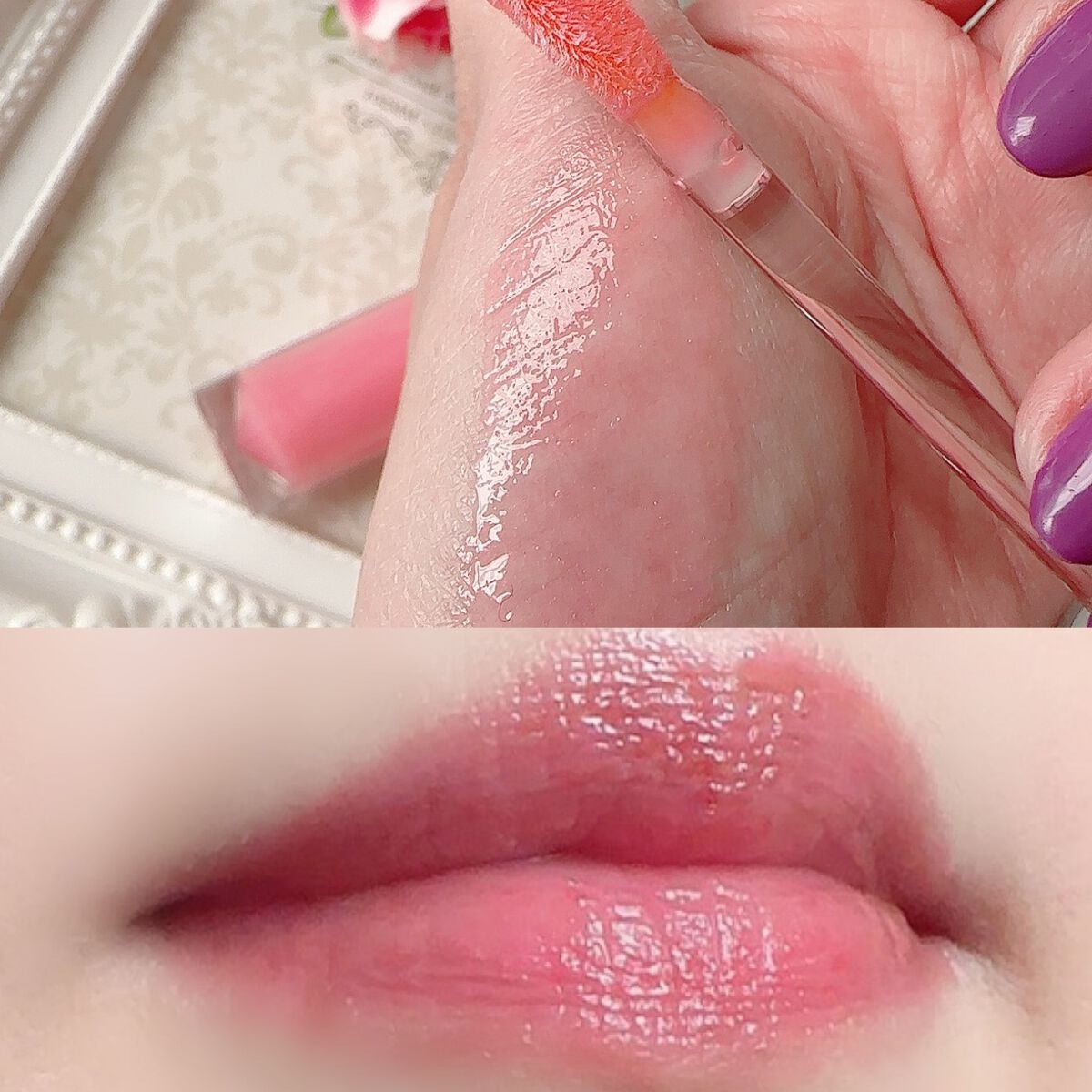 ローズ・パーフェクト・リキッド/GIVENCHY/口紅を使ったクチコミ(3枚目)