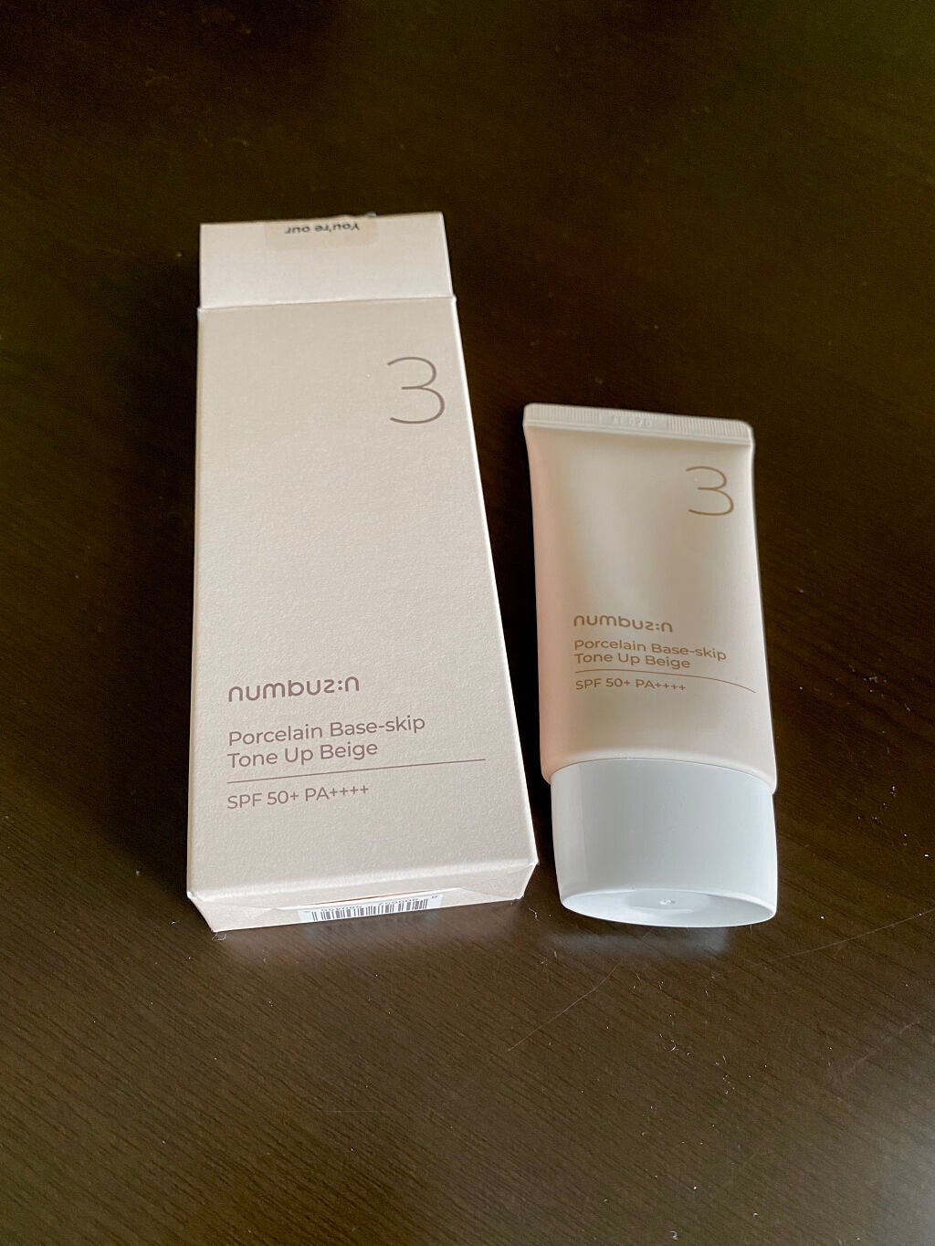 3番 ノーファンデ陶器肌トーンアップクリーム/numbuzin/化粧下地を使ったクチコミ(1枚目)