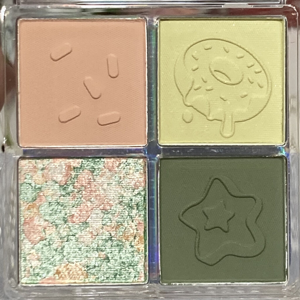 ZEESEAデザートコレクション４カラーアイシャドウパレット #03抹茶マカロン/ZEESEA/アイシャドウパレットを使ったクチコミ（2枚目）