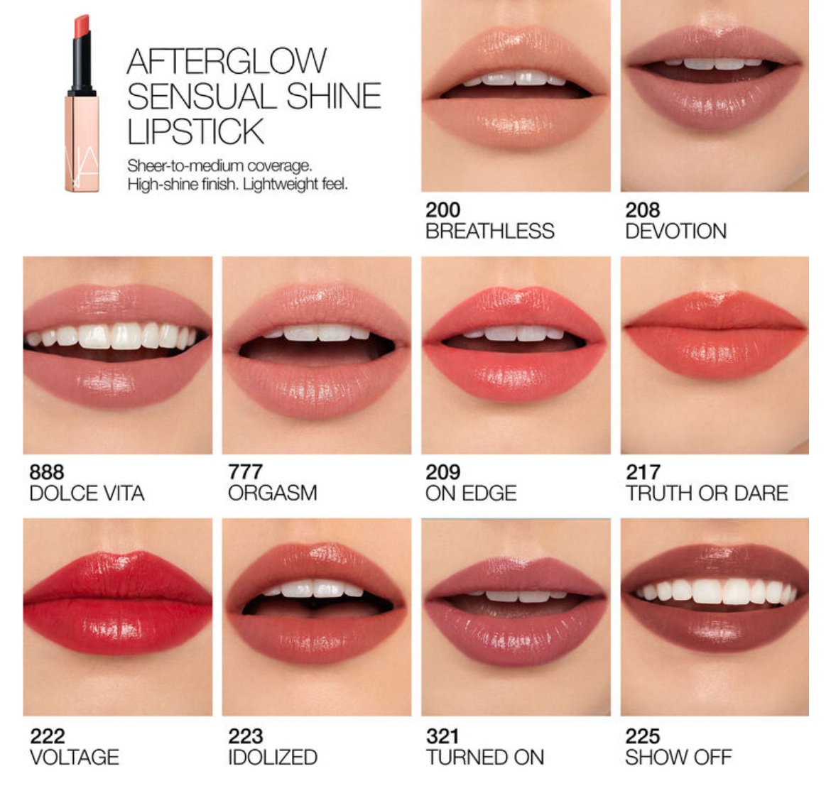 リップスティックセット アイシャドウNARS アフターグロー センシュアルシャイン リップスティック｜NARS他