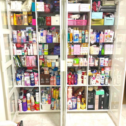 さわわ on LIPS 「コスメ収納未完成ですが大理石調のタイルシートにDIYしてみまし..」(5枚目)