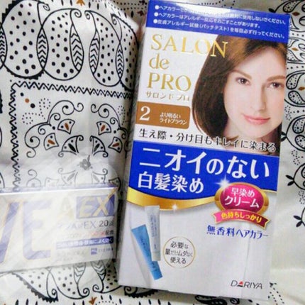 無香料ヘアカラー 早染めクリーム(白髪用)/サロン ド プロ/ヘアカラーを使ったクチコミ(1枚目)