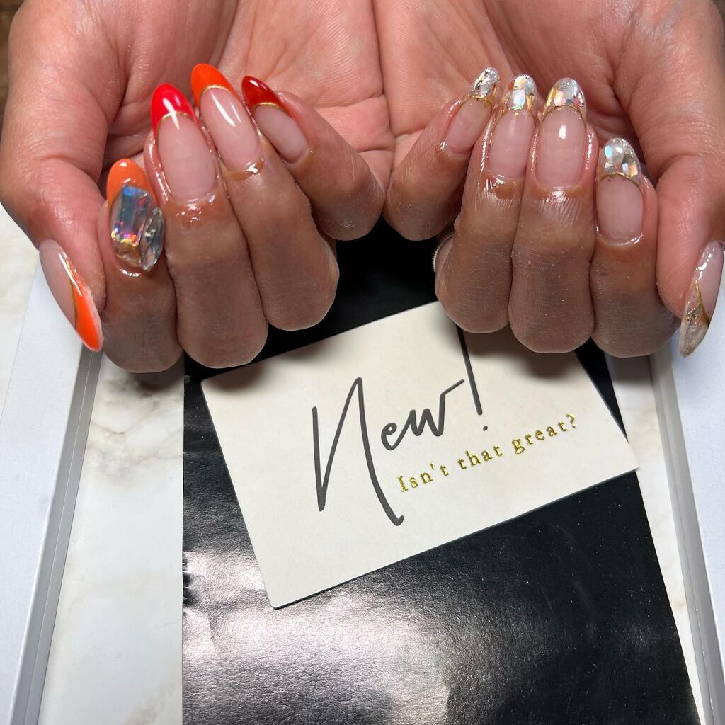 cst on LIPS 「#summernails#夏ネイル#🍊#🧡#オレンジネイル#オ..」(1枚目)