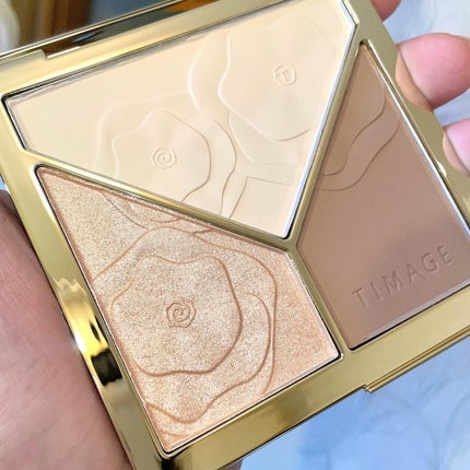 ハイライトシェーディングパレット/TIMAGE/パウダーハイライトを使ったクチコミ(4枚目)