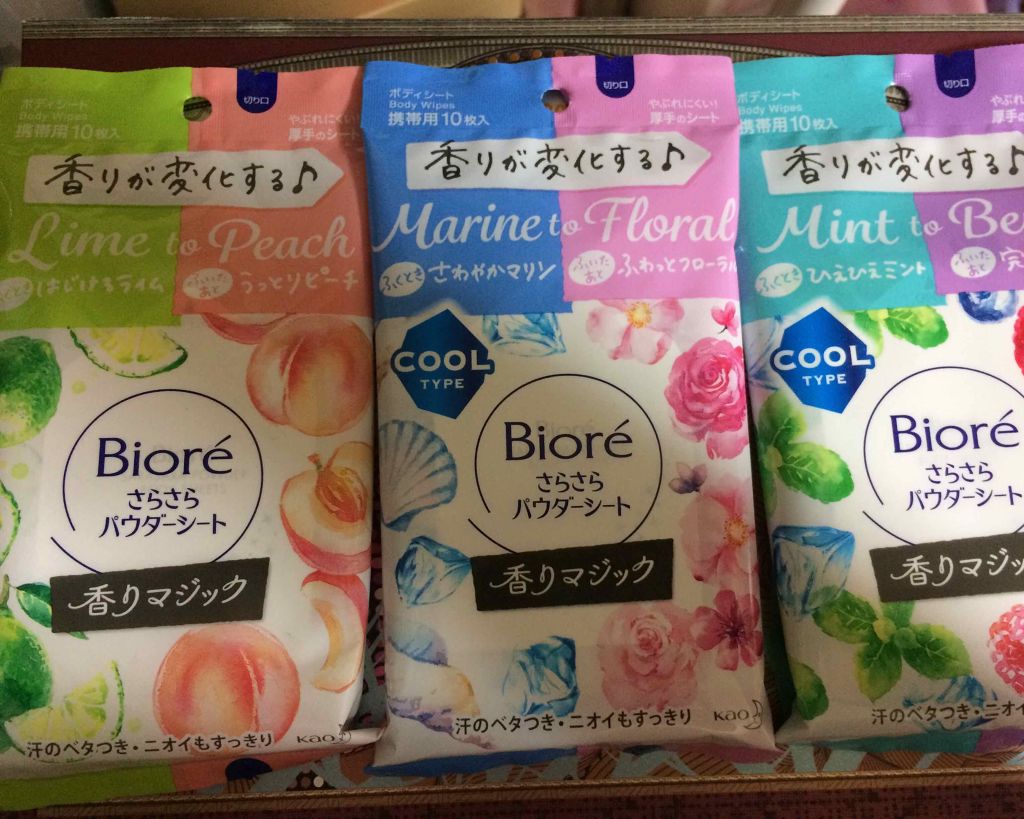 ビオレさらさらパウダーシート 香りマジック/ビオレ/ボディシートを使ったクチコミ(1枚目)