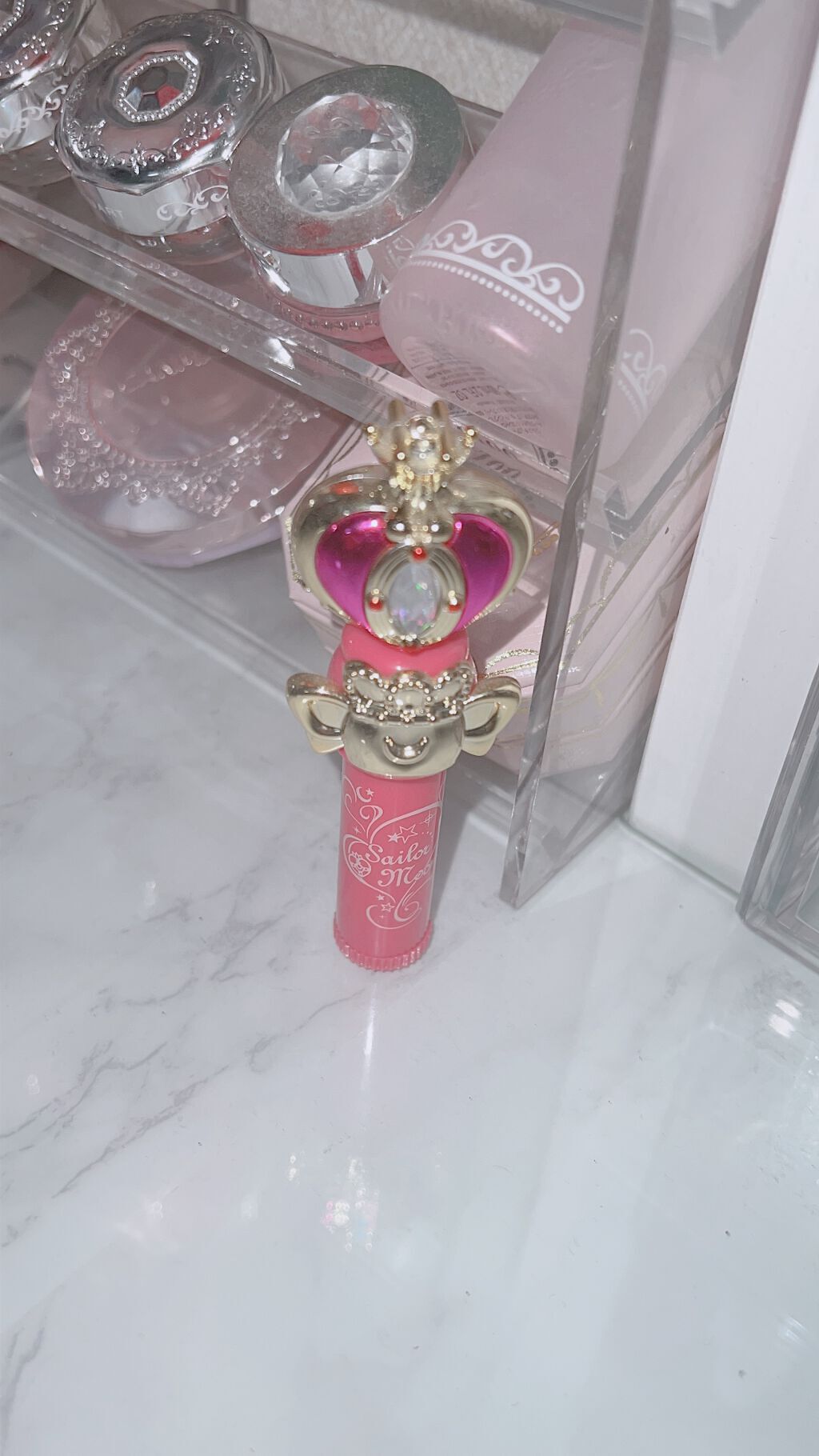 キューティムーンロッドリップクリーム ストロベリーピンク/ミラクルロマンス/リップクリームを使ったクチコミ（1枚目）