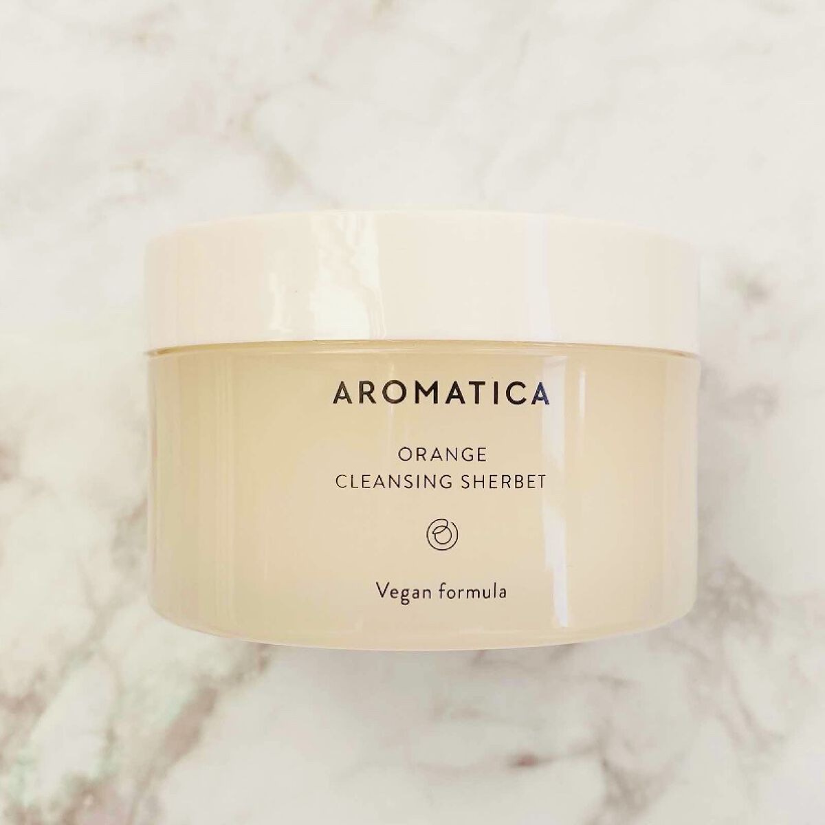 オレンジクレンジングシャーベット/AROMATICA/クレンジングバームを使ったクチコミ（1枚目）