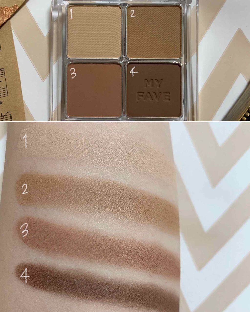 ホリカホリカ マイフェイブシャドウパレット(4カラー)/HOLIKA HOLIKA/アイシャドウパレットを使ったクチコミ(9枚目)