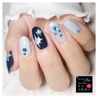 ❥﻿
こんばんは😌﻿
﻿
6/1に写ネイル様にて発売された﻿
【Twinkle Starlight】を使って﻿
少し早い七夕ネイルしました💅﻿
▷ #au写ネイルアート﻿
﻿
୨୧┈┈┈┈┈┈┈┈┈┈┈