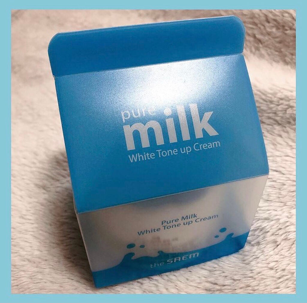 pure milk White Tone up Cream/the SAEM/化粧下地を使ったクチコミ(2枚目)