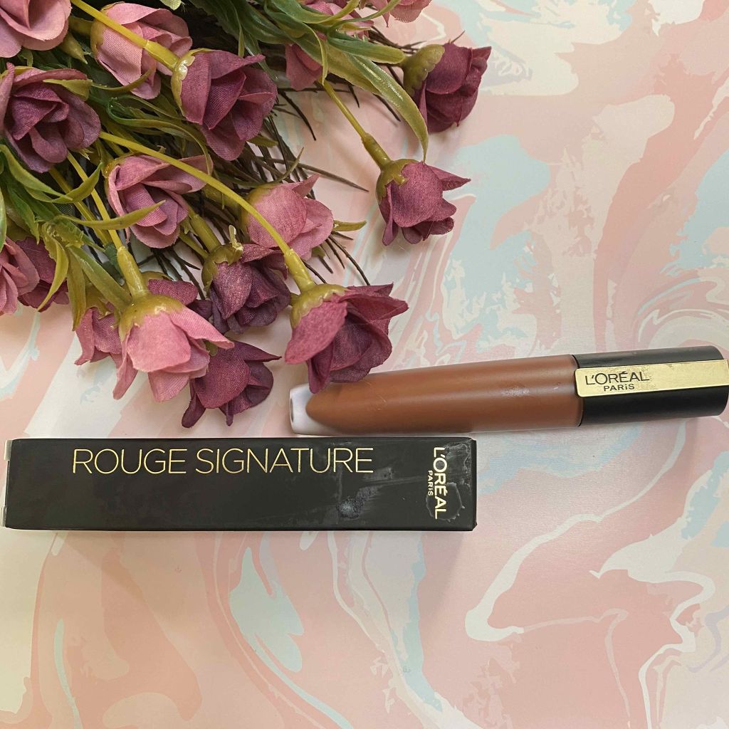 ルージュシグネチャー /ロレアル パリ/リップグロスを使ったクチコミ（1枚目）