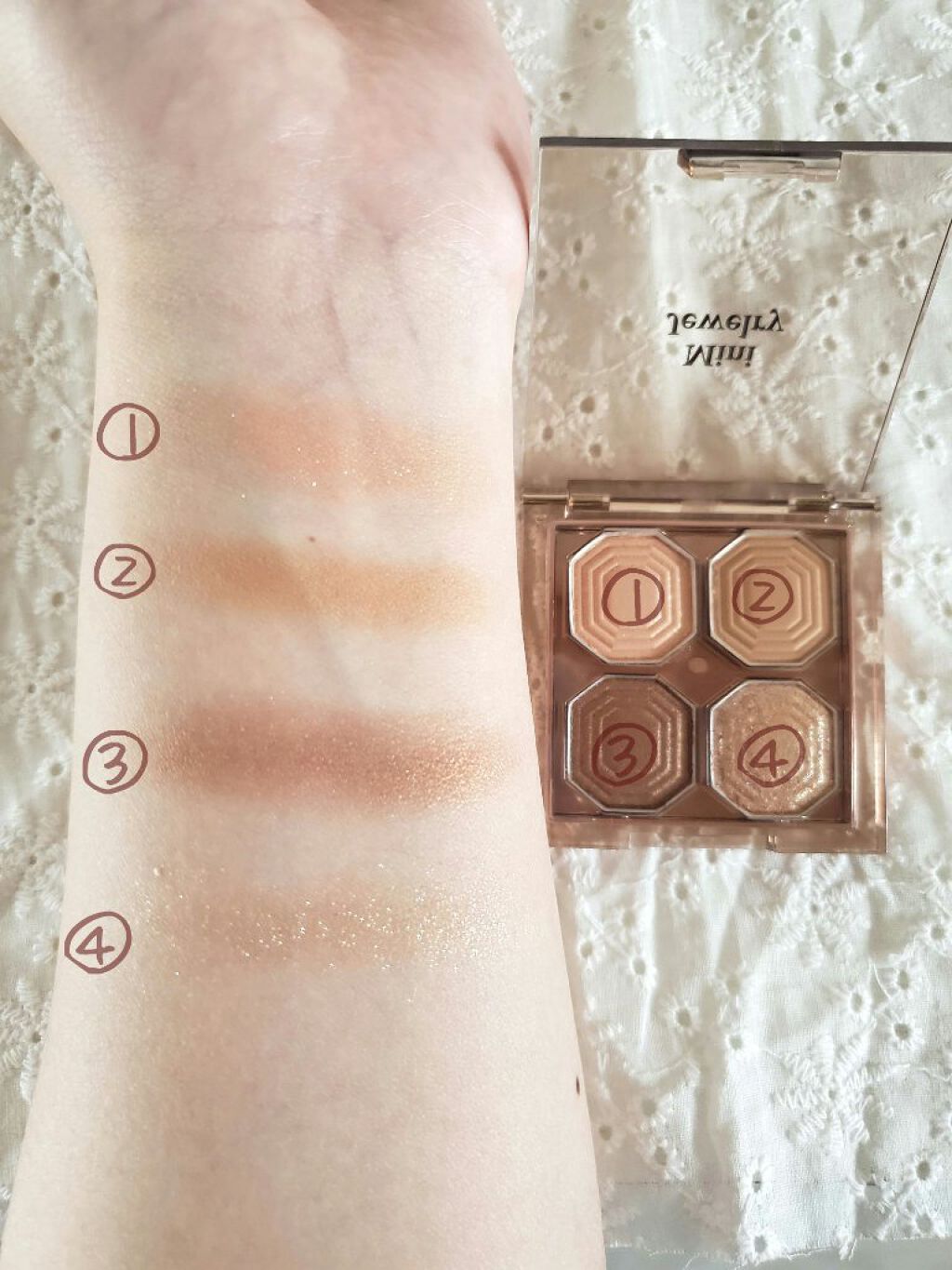 プレイ カラー アイズ ミニ ジュエリー/ETUDE/アイシャドウパレットを使ったクチコミ(3枚目)