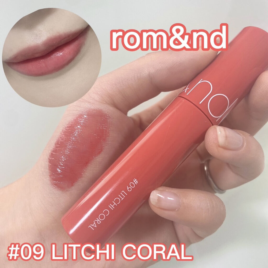 ジューシーラスティングティント/rom&nd/リップティントを使ったクチコミ（1枚目）