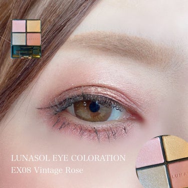 アイカラーレーション EX08 Vintage Rose（限定発売）/LUNASOL/アイシャドウパレットを使ったクチコミ（1枚目）