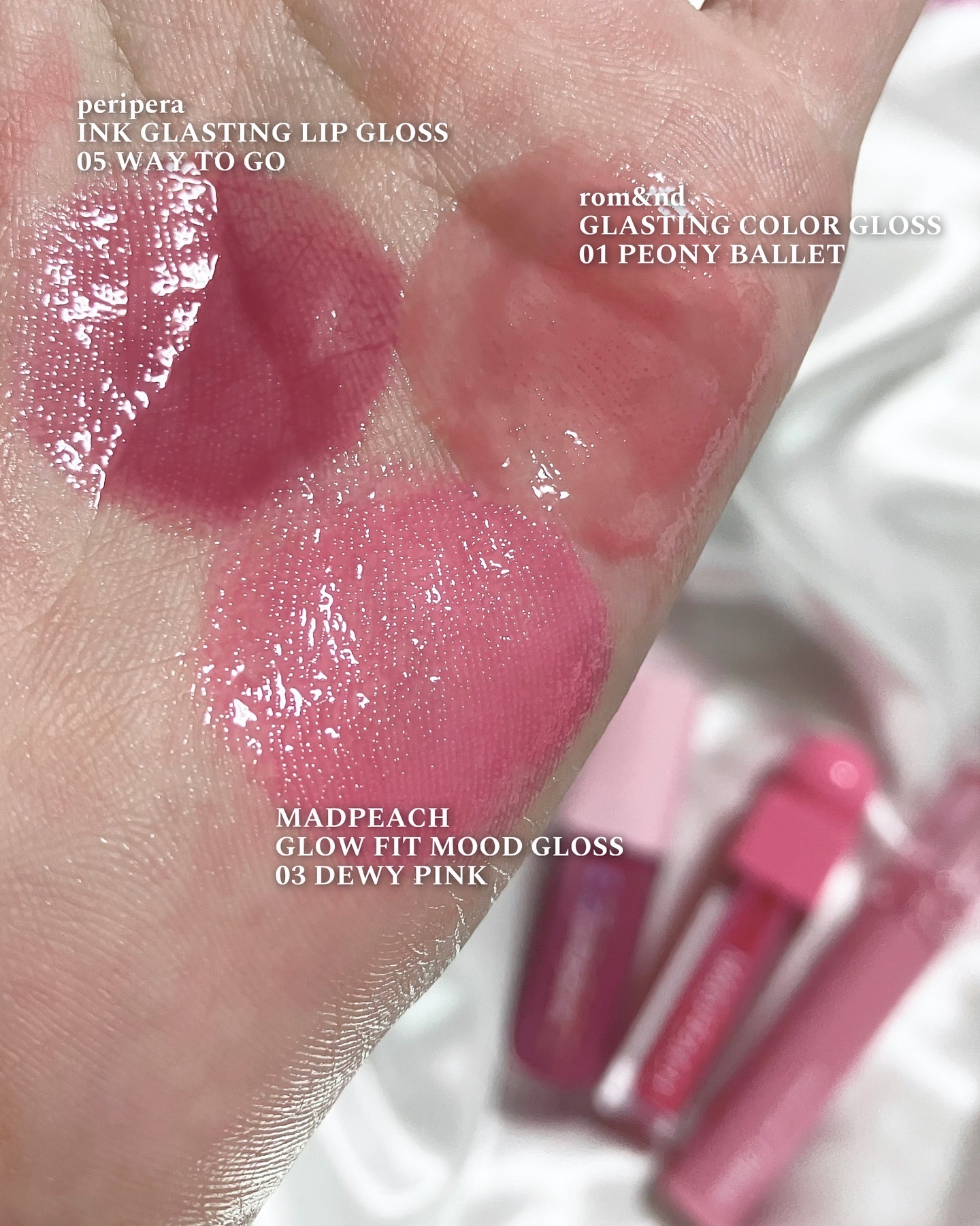 マッドピーチグロウフィットムードグロス 03 DEWY PINK/MAD PEACH/リップグロスを使ったクチコミ（2枚目）