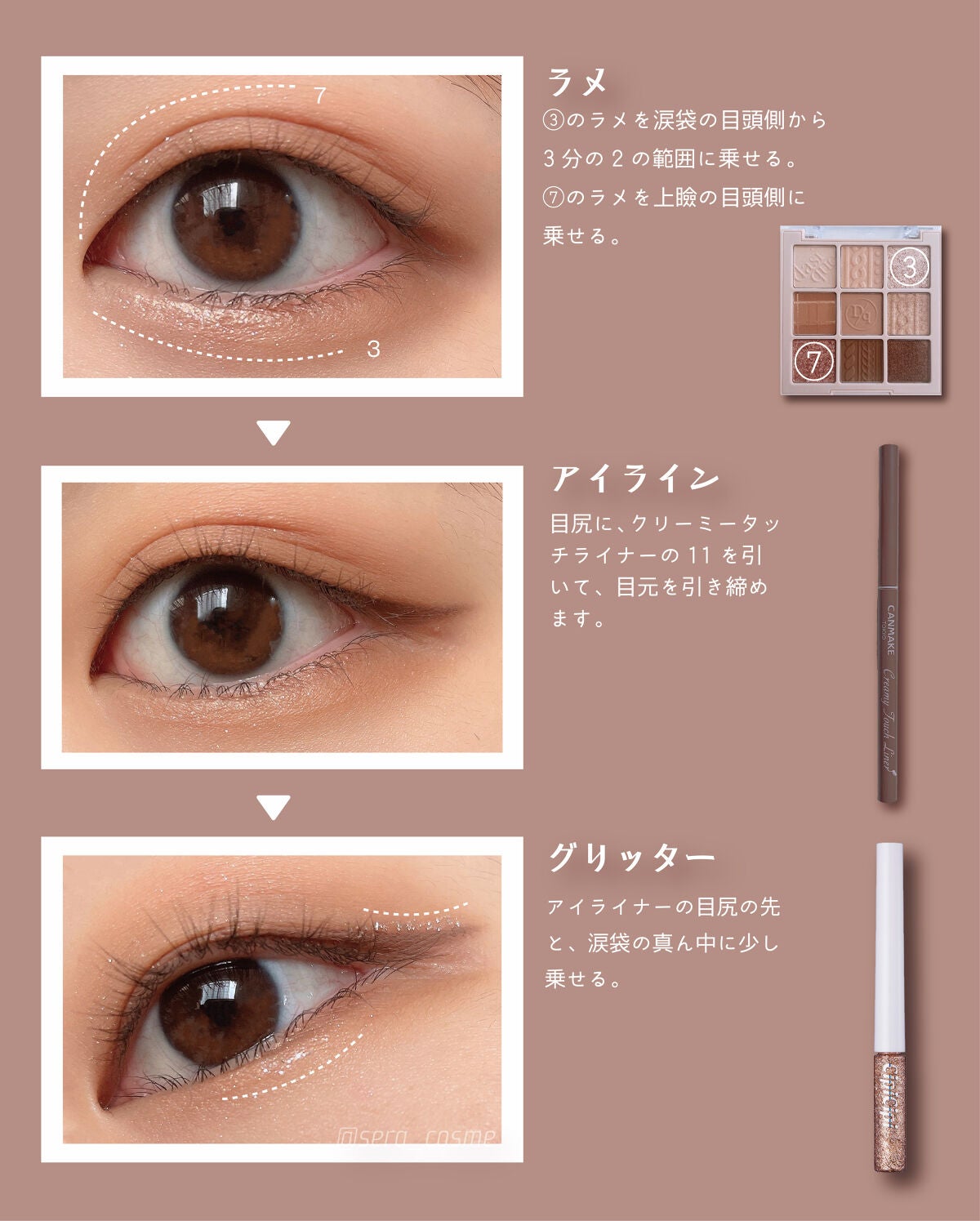 クリーミータッチライナー/キャンメイク/ジェルアイライナーを使ったクチコミ(3枚目)