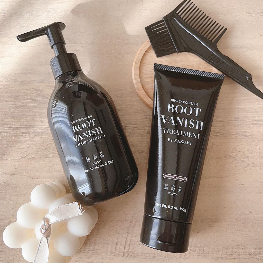 ROOT VANISH 白髪染めカラーシャンプー/ トリートメント/綺和美/市販シャンプーを使ったクチコミ（1枚目）