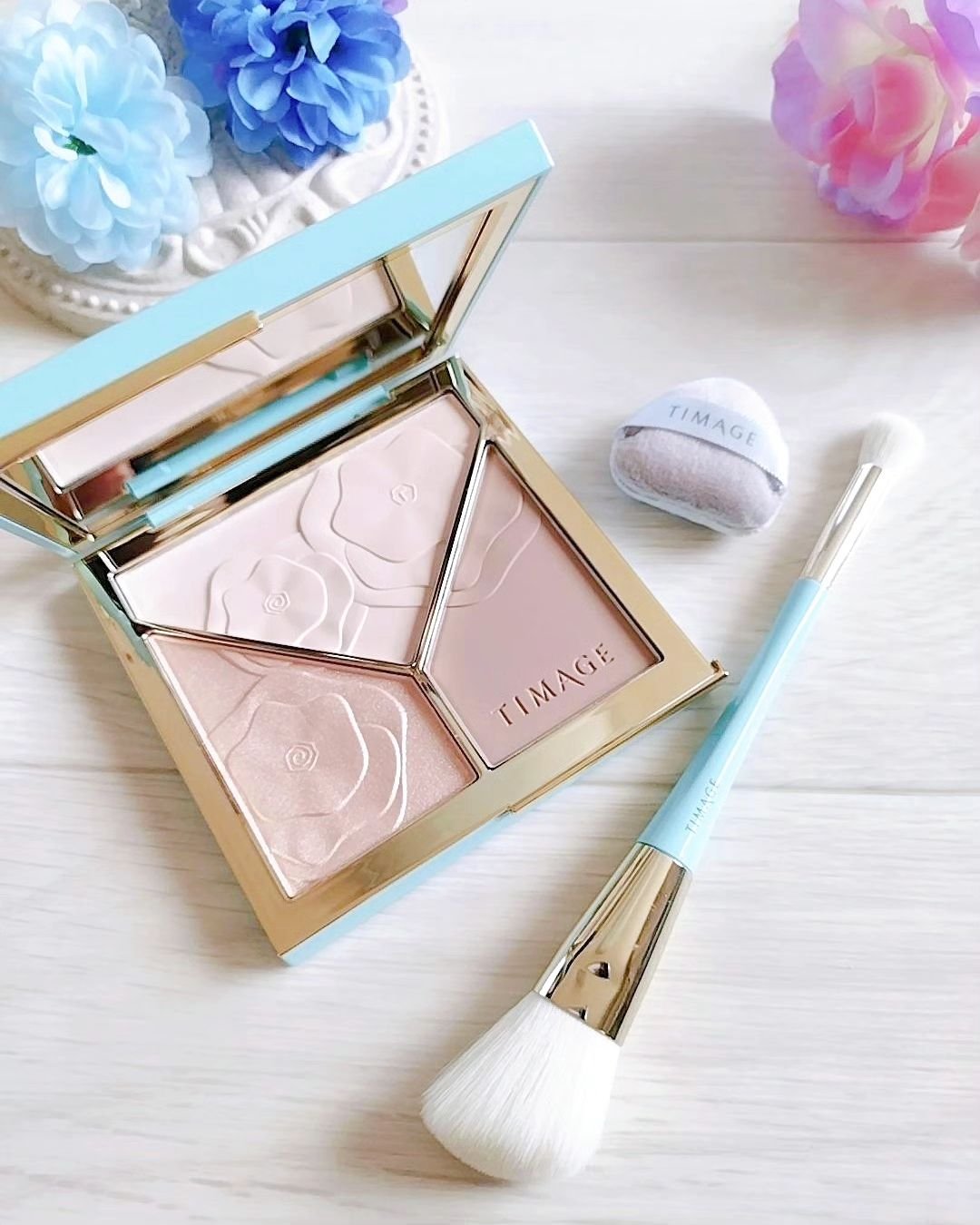 ハイライトシェーディングパレット/TIMAGE/パウダーハイライトを使ったクチコミ（2枚目）