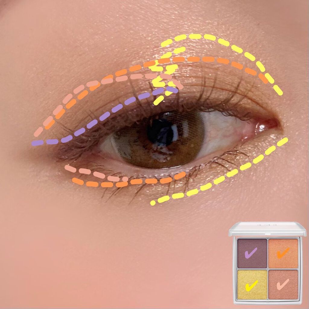 シアー レイヤリング アイシャドウパレット/RMK/アイシャドウパレットを使ったクチコミ(4枚目)