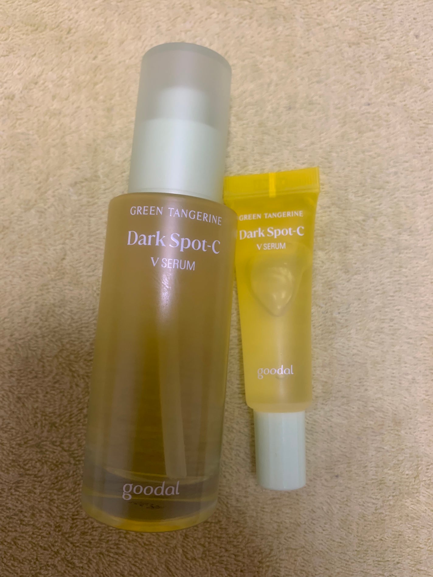 グリーンタンジェリン ビタC ダークスポットケアセラム/goodal/美容液を使ったクチコミ(1枚目)