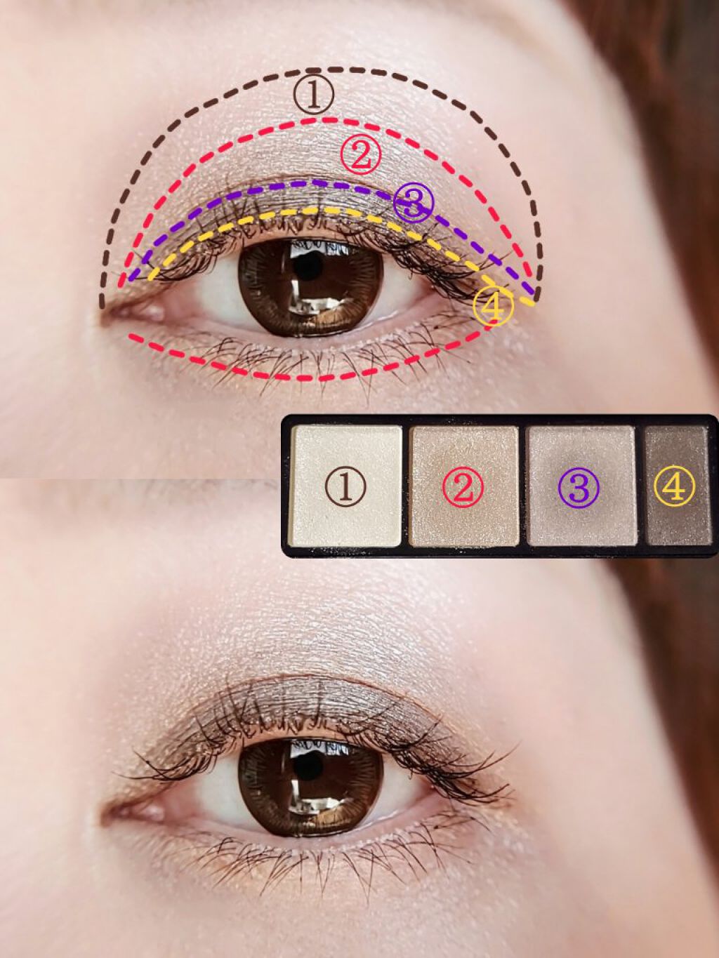 パーフェクト アイシャドウパレット/DHC/アイシャドウパレットを使ったクチコミ（3枚目）