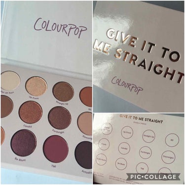 Give It To Me Straight/ColourPop/アイシャドウパレットを使ったクチコミ（1枚目）