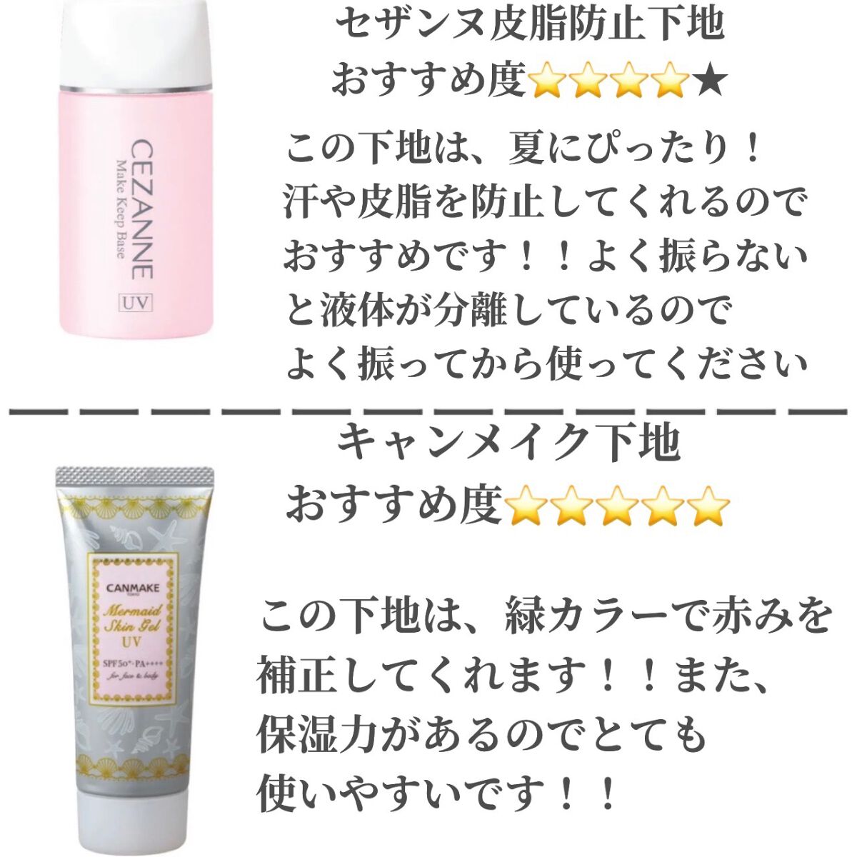 マーメイドスキンジェルUV/キャンメイク/日焼け止めジェルを使ったクチコミ（2枚目）