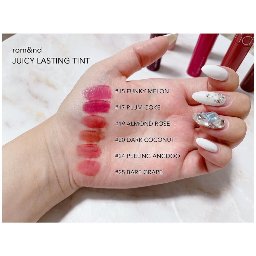 ジューシーラスティングティント/rom&nd/リップティントを使ったクチコミ（2枚目）