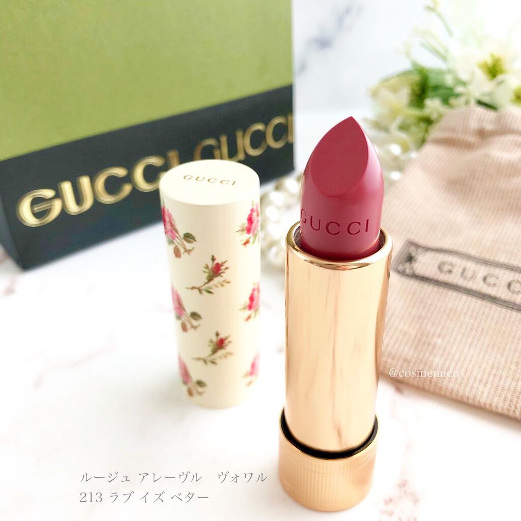 グッチ ルージュ ア レーヴル ヴォワル/GUCCI beauty/口紅を使ったクチコミ(2枚目)
