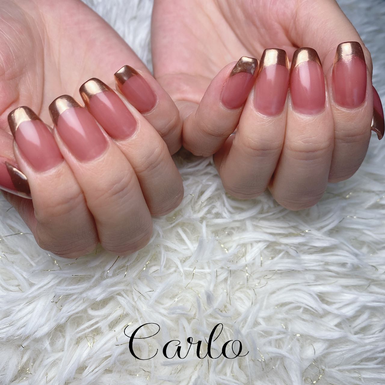 #ミラーネイル,#フレンチネイル,#ミラーフレンチネイル,#シンプルネイル,#ちゅるんネイル,#ワンホンネイル,#大人ネイルのネイルデザイン