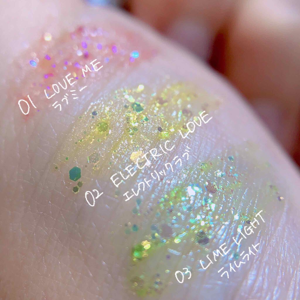 ネオンスパングリッター/HOLIKA HOLIKA/グリッターを使ったクチコミ（3枚目）