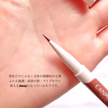 3wayスリムシェードライナー 01 ナチュラルブラウン/キャンメイク/リキッドアイライナーを使ったクチコミ(3枚目)