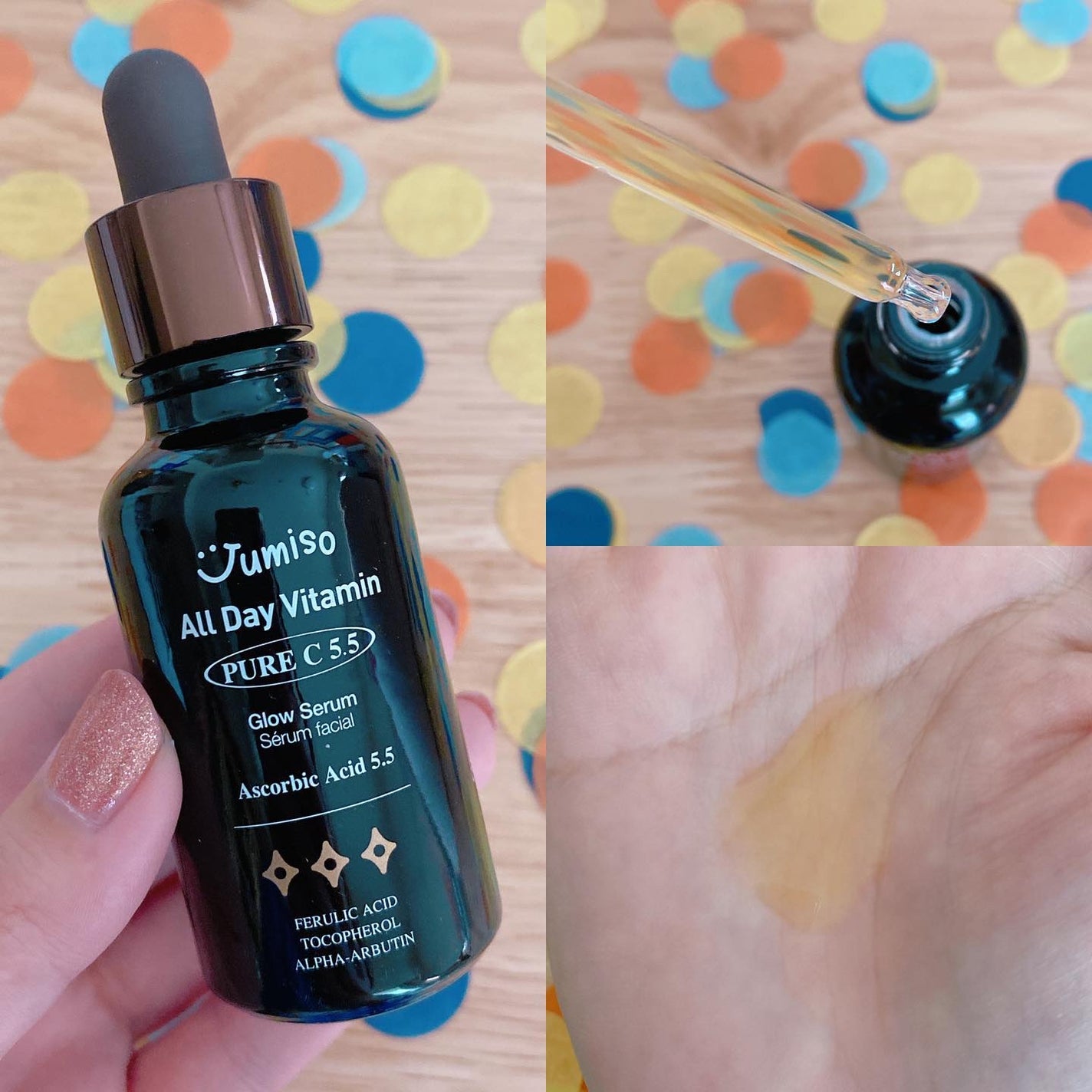 オールデイビタミンブライトニング&バランシングフェイシャルセラム/JUMISO/美容液を使ったクチコミ(9枚目)